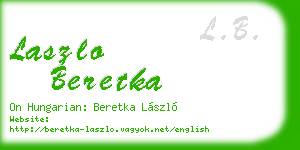 laszlo beretka business card