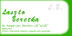 laszlo beretka business card